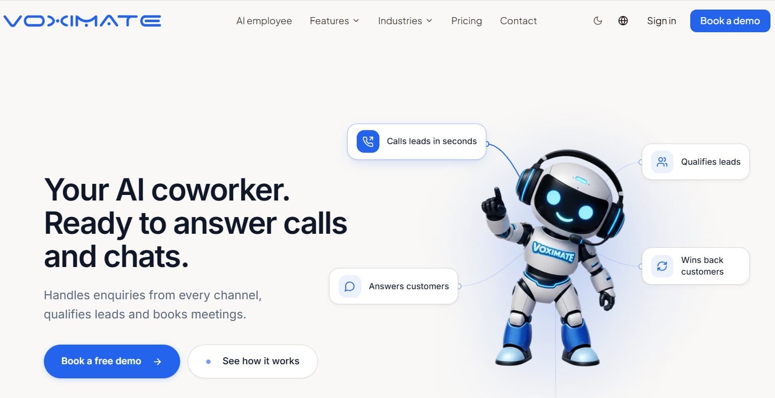 Voximate — AI Voice & Chat Receptionist